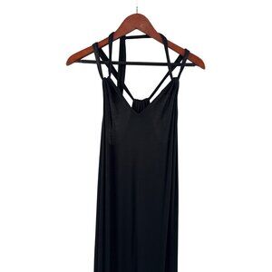 Cabi Black Sleeveless Strappy Maxi Dress M Made In China